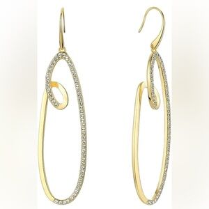 Michael Kors Gold and Silver Drop Earrings with diamantés NWT